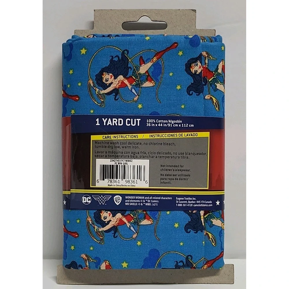 New Wonder Women Fabric 100% Quilting Cotton 36